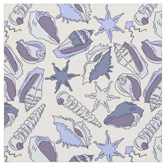 Lavendarの貝殻 ファブリック (クローズアップ)