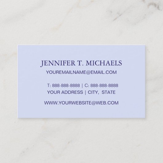 Lavendarの貝殻 名刺 (裏面)