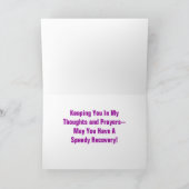 Lavendarバラ/Get Well カード (内部)