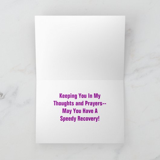 Lavendarバラ/Get Well カード (内部)