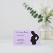 Lavendar及び黒い医者名刺 予約カード (スタンド正面)