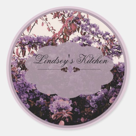 lavendar azaleasラベル ラウンドシール (正面)