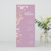 Lavendar Flowersの結婚イベントメニューテーブルデコール メニュー (スタンド正面)