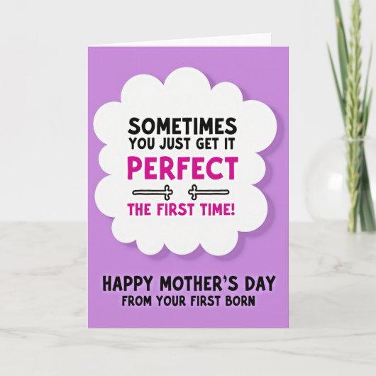 Lavendar Mothers Day Cloud Card カード (正面)