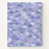 Lavendar Purple Monogram Mermaid Journal Notebook ノートブック (裏面)