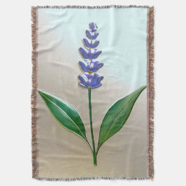 Lavendel Blume in glänzender Eleganz スローブランケット