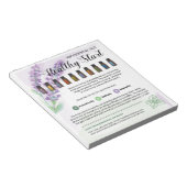 Lavenderフローラ水彩フローラ必須油 ノートパッド (アングル)