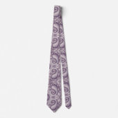 Lavender 3D Paisley Relief Jacquard Neck Tie ネクタイ (正面)