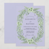 Lavender Abundant Nature Wedding 招待状 (正面/裏面)