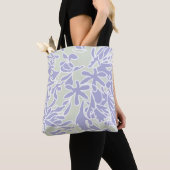 Lavender Agapanthus Flower Sage Green トートバッグ (クローズアップ)