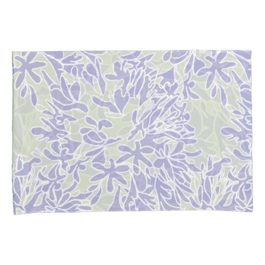 Lavender Agapanthus Flower Sage Green 枕カバー (正面右)