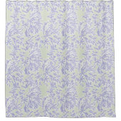 Lavender Agapanthus FlowerShower Curtain シャワーカーテン (正面)