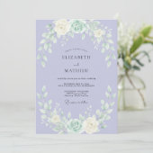 Lavender Airy Rose Wedding 招待状 (スタンド正面)