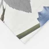 Lavender And Blue Roses Set On A Cloudy Gray フリースブランケット (角)
