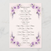 Lavender and Blush Rose Wedding Program プログラム (裏面)