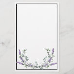 Lavender and Eucalyptus Stationery 便箋<br><div class="desc">An elegant and vintage design featuring eucalyptus and lavender painted in romantic watercolor.</div>