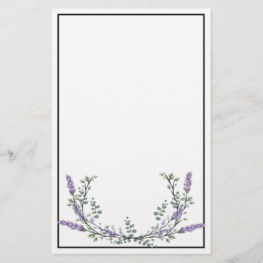 Lavender and Eucalyptus Stationery 便箋 (正面)