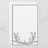 Lavender and Eucalyptus Stationery 便箋 (正面/裏面)