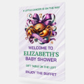 Lavender and Green Cancer Zodiac Baby Shower アクリルサイン (傾斜)