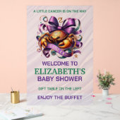 Lavender and Green Cancer Zodiac Baby Shower アクリルサイン (ウェディング)