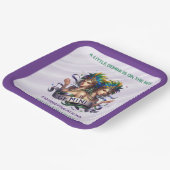 Lavender and Green Gemini Zodiac Baby Shower ペーパープレート (傾斜あり)