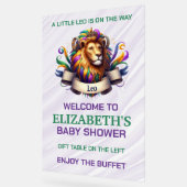 Lavender and Green Leo Zodiac Baby Shower アクリルサイン (傾斜)