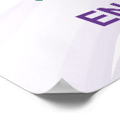 Lavender and Green Leo Zodiac Baby Shower ポスター (角)