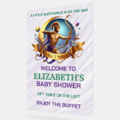 Lavender and Green Sagittarius Zodiac Baby Shower アクリルサイン (傾斜)