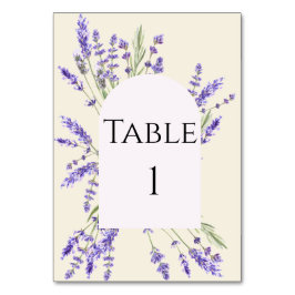 Lavender and Ivory Regency Table Number テーブルナンバー