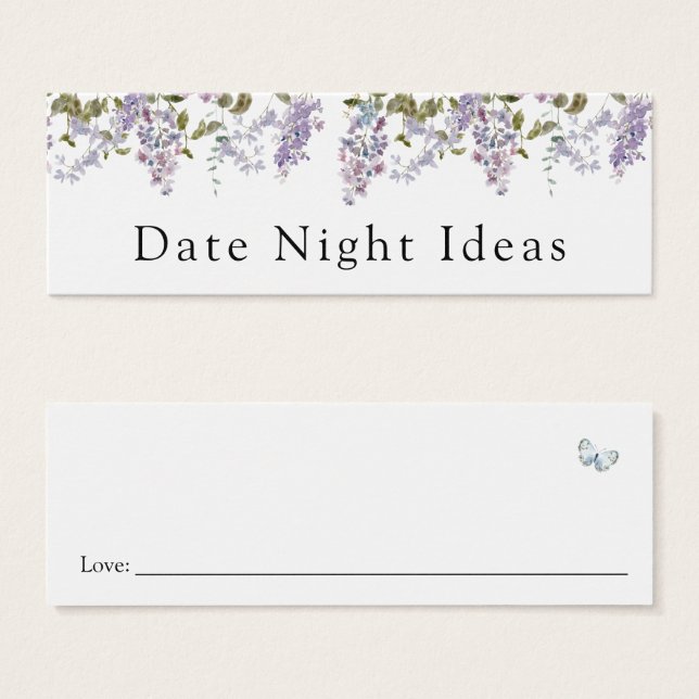 Lavender and Lilacs Night Idea Card (正面&裏面)