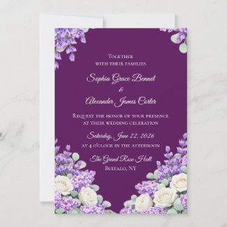 Lavender and Lilacs Wedding Invitation 招待状