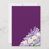 Lavender and Lilacs Wedding Invitation 招待状 (裏面)