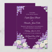 Lavender and Lilacs Wedding Invitation 招待状 (正面/裏面)