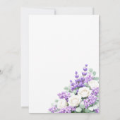 Lavender and Lilacs Wedding Invitation 招待状 (裏面)