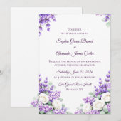 Lavender and Lilacs Wedding Invitation 招待状 (正面/裏面)