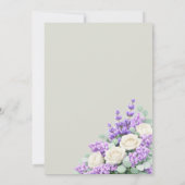 Lavender and Lilacs Wedding Invitation 招待状 (裏面)