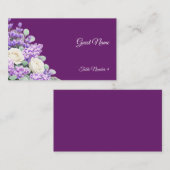 Lavender and Lilacs Wedding Place Cards - Flat プレイスカード (正面/裏面)