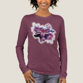 Lavender And Pink Poinsettia トライブレンドＴシャツ (正面)