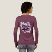 Lavender And Pink Poinsettia トライブレンドＴシャツ (背面全体)