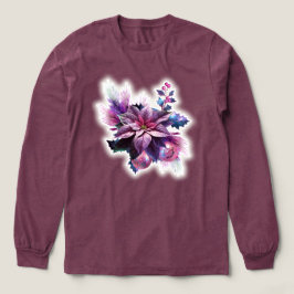 Lavender And Pink Poinsettia トライブレンドＴシャツ