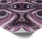 Lavender and Plum Marble Mandala Pattern ポスター (角)
