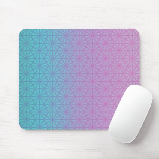 Lavender and teal geometric mouse pad マウスパッド (マウス)