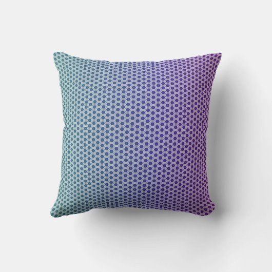 Lavender and teal gradient throw pillow クッション (裏面)