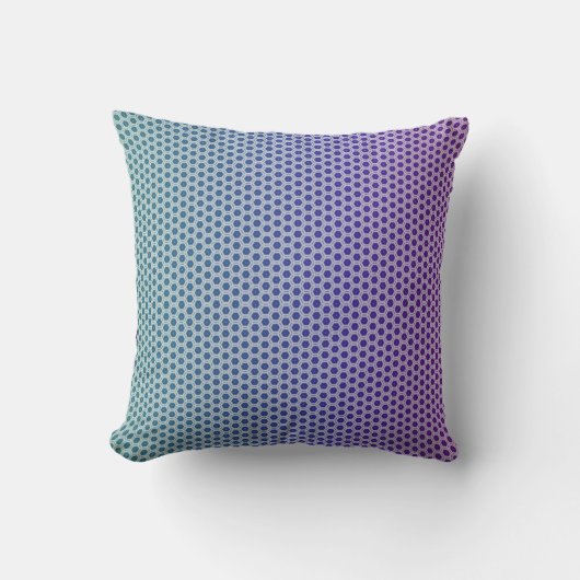 Lavender and teal gradient throw pillow クッション (正面)