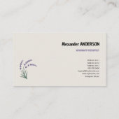 Lavender & Aromatherapist 名刺 (裏面)