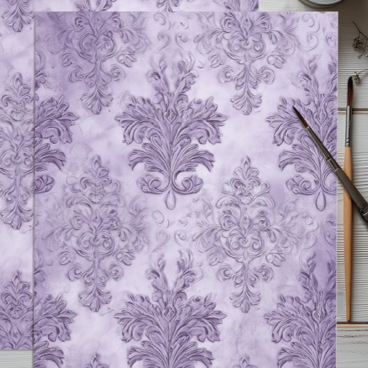 Lavender Baroque Scroll  薄葉紙