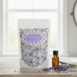 Lavender Bath Salt Oval Label 楕円形シール