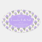 Lavender Bath Salt Oval Label 楕円形シール (正面)