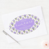 Lavender Bath Salt Oval Label 楕円形シール (封筒)