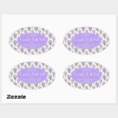 Lavender Bath Salt Oval Label 楕円形シール (シート)